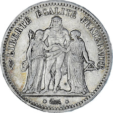 Moneta, Francia, Hercule, 5 Francs, 1848, Paris, BB, Argento, KM:756.1
