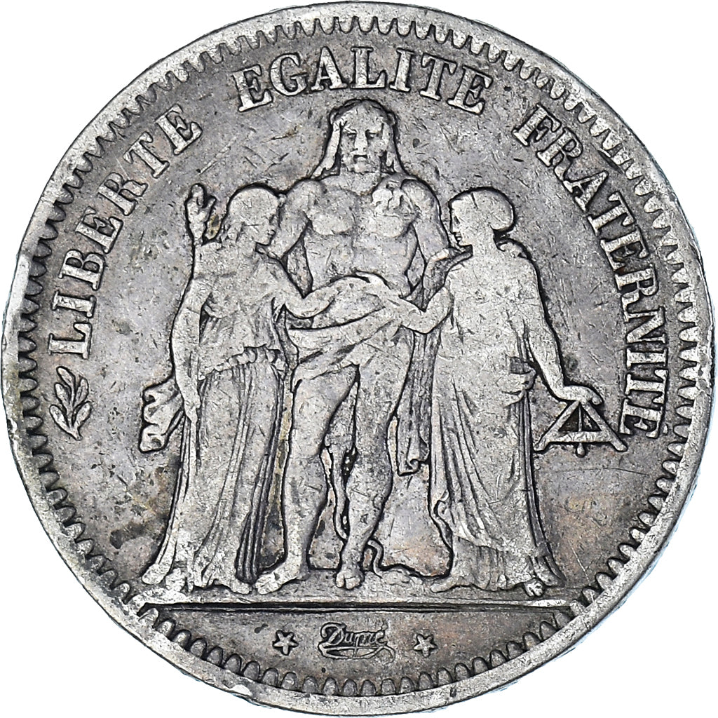 Monnaie, France, Hercule, 5 Francs, 1849, Paris, TB, Argent, Gadoury:683