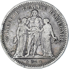 Monnaie, France, Hercule, 5 Francs, 1849, Paris, TB, Argent, Gadoury:683