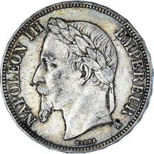Moneta, Francja, Napoleon III, 5 Francs, 1869, Paris, VF(30-35), Srebro