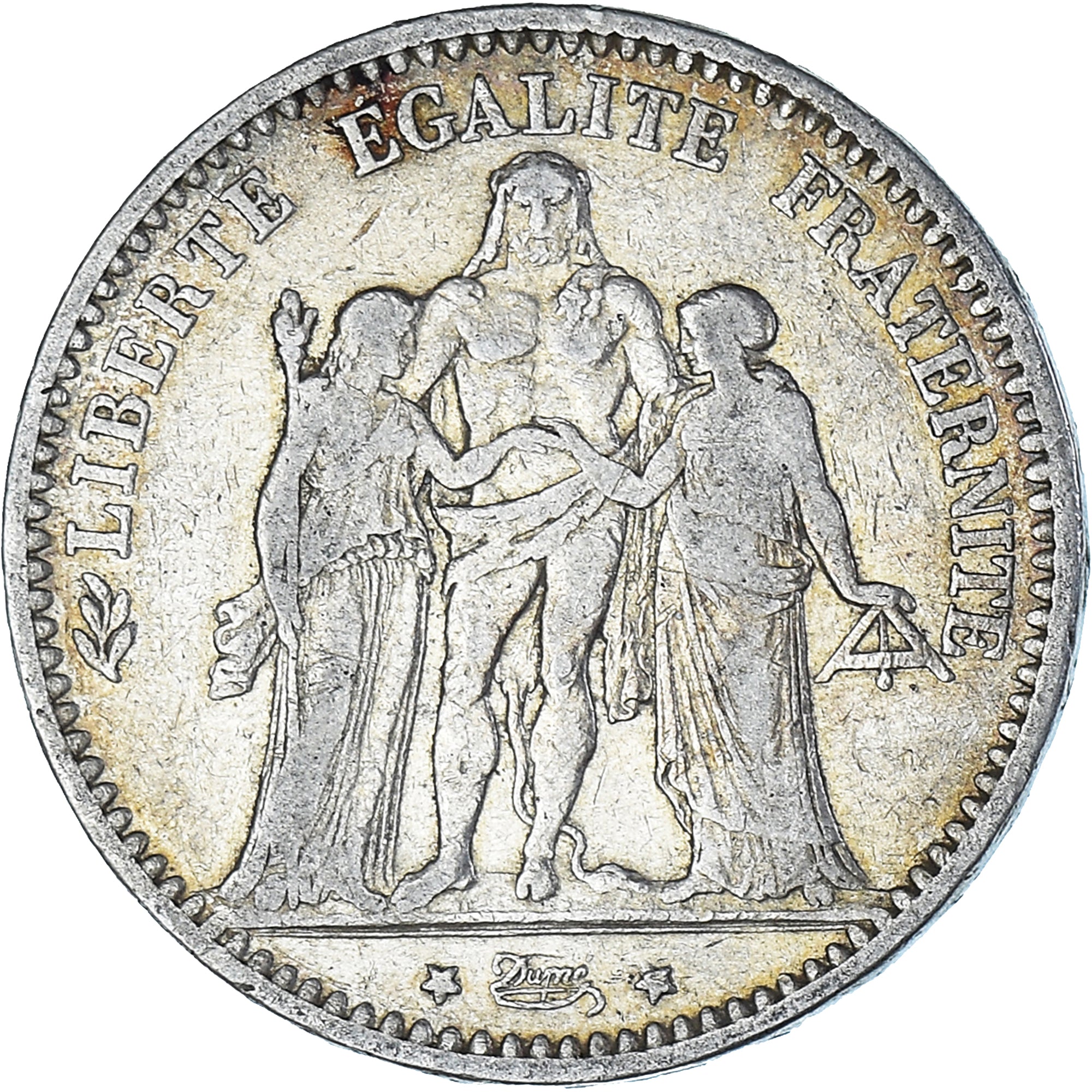 Coin, France, Hercule, 5 Francs, 1873, Bordeaux, VF(20-25), Silver, KM:820.2