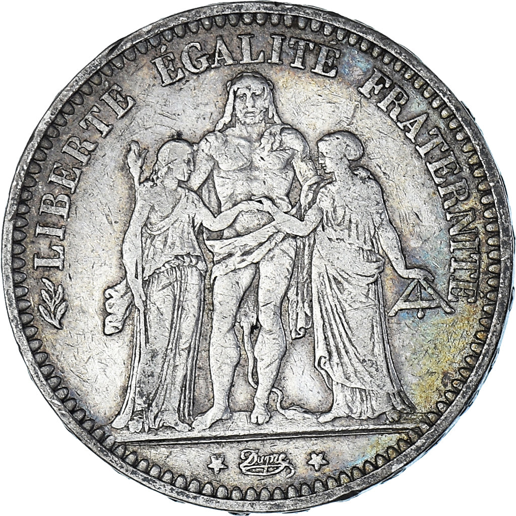 Coin, France, Hercule, 5 Francs, 1873, Bordeaux, VF(20-25), Silver, KM:820.2