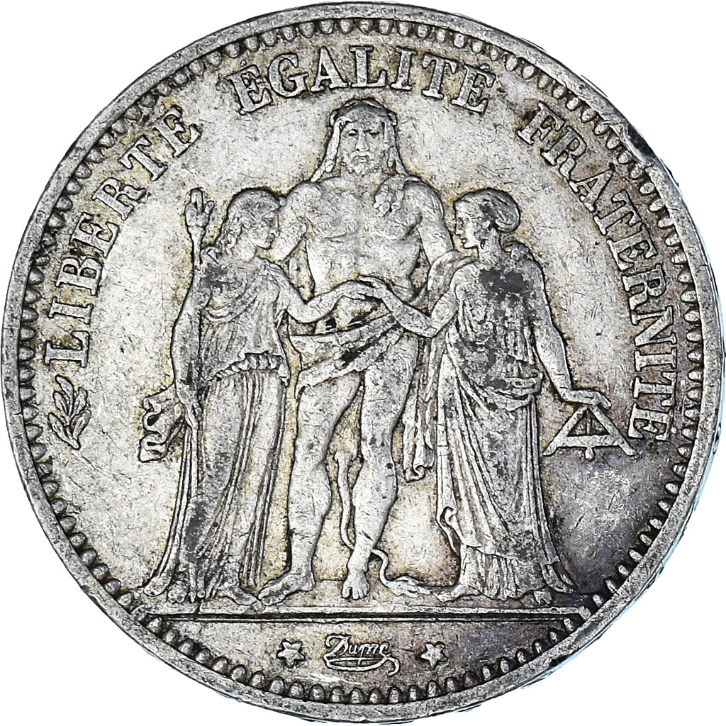 Coin, France, Hercule, 5 Francs, 1873, Bordeaux, EF(40-45), Silver, KM:820.2