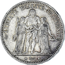 Coin, France, Hercule, 5 Francs, 1873, Bordeaux, EF(40-45), Silver, KM:820.2