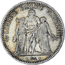 Moneta, Francia, Hercule, 5 Francs, 1873, Paris, MB, Argento, KM:820.1