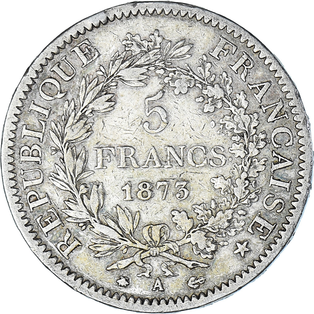 Coin, France, Hercule, 5 Francs, 1873, Paris, VF(20-25), Silver, KM:820.1