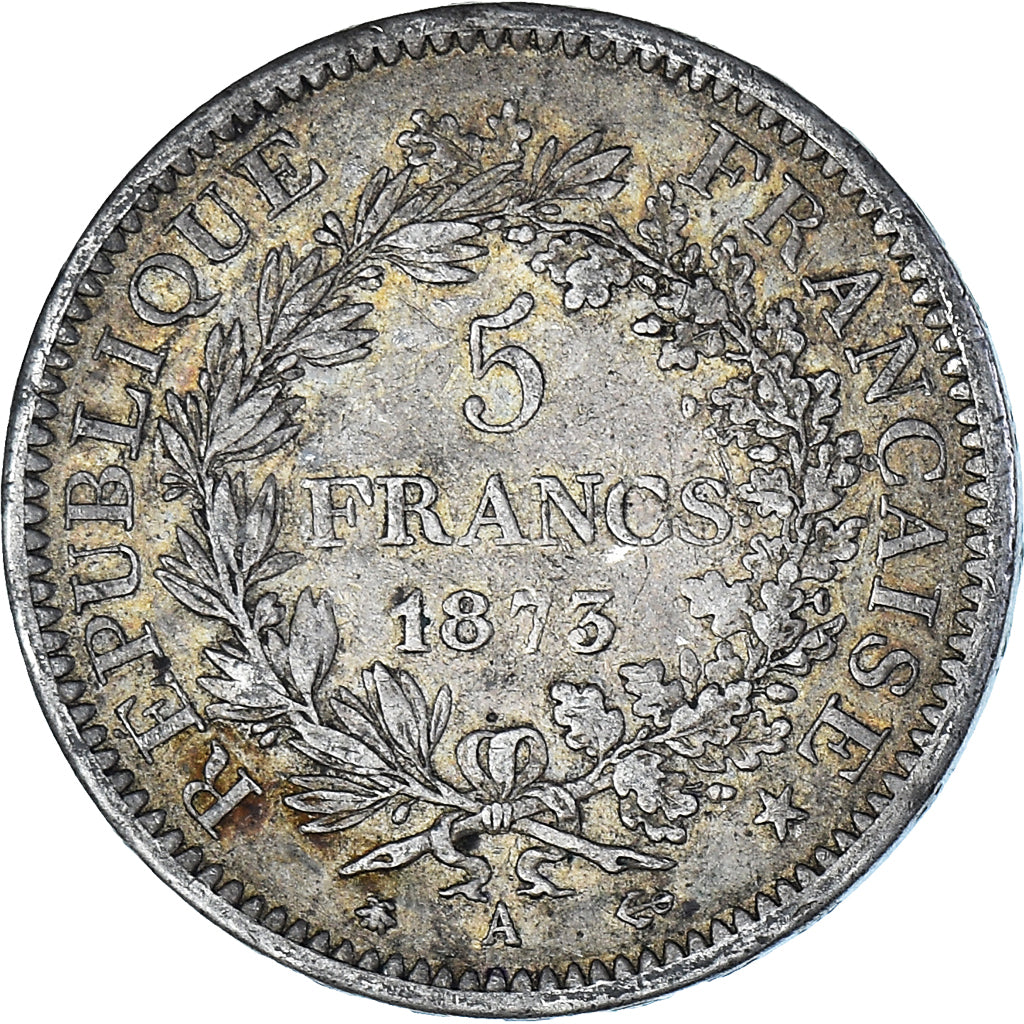 Münze, Frankreich, Hercule, 5 Francs, 1873, Paris, SS, Silber, KM:820.1