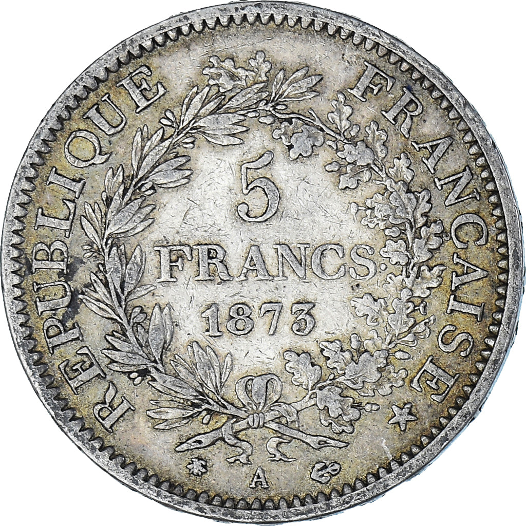 Monnaie, France, Hercule, 5 Francs, 1873, Paris, TTB, Argent, Gadoury:745a