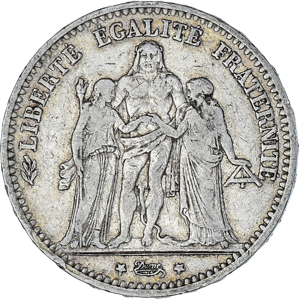 Coin, France, Hercule, 5 Francs, 1874, Paris, VF(20-25), Silver, KM:820.1