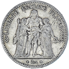 Moneta, Francia, Hercule, 5 Francs, 1874, Paris, MB, Argento, KM:820.1