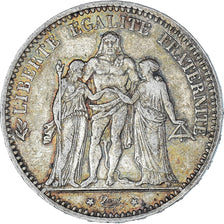 Moneta, Francia, Hercule, 5 Francs, 1874, Paris, BB, Argento, KM:820.1