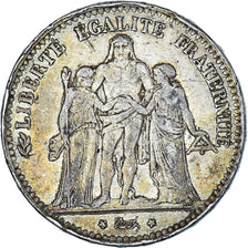 Moneta, Francia, Hercule, 5 Francs, 1875, Paris, MB+, Argento, KM:820.1