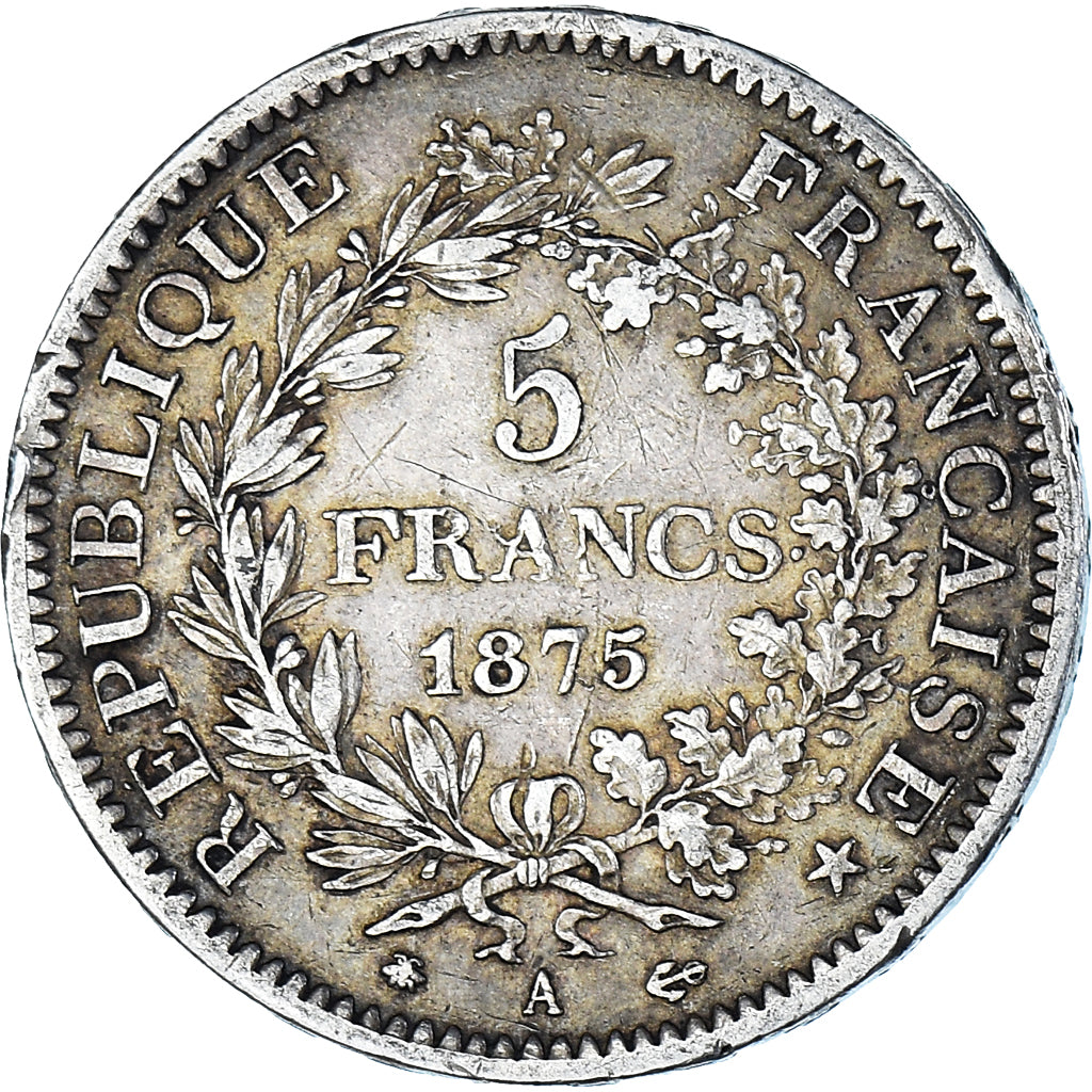 Monnaie, France, Hercule, 5 Francs, 1875, Paris, TTB, Argent, Gadoury:745a