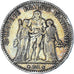 Moneta, Francia, Hercule, 5 Francs, 1876, Bordeaux, MB+, Argento, KM:820.2