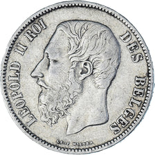 Monnaie, Belgique, Leopold II, 5 Francs, 5 Frank, 1869, TB+, Argent, KM:24