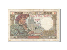 France, 50 Francs, 50 F 1940-1942 ''Jacques Coeur'', 1941, KM #93, VF(20-25),...