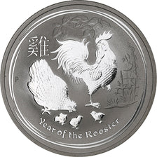 Australia, Year of the Rooster, 1 Dollar, 2017, 1 Oz, MS(65-70), Srebro