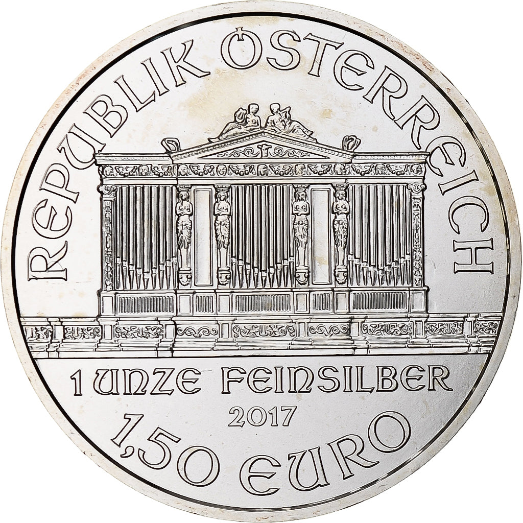 Austria, Philharmonic Orchestra, 1-1/2 Euro, 2017, 1 Oz, MS(65-70), Silver