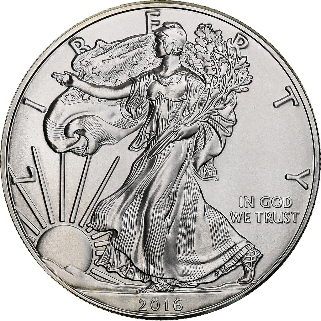 United States, 1 Dollar, 1 Oz, 2016, Philadelphia, MS(64), Silver