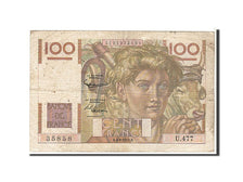 Francia, 100 Francs, 100 F 1945-1954 ''Jeune Paysan'', 1952, KM:128d, MB