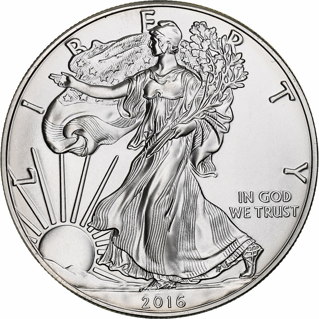 Coin, United States, 1 Dollar, 1 Oz, 2016, Philadelphia, MS(65-70), Silver
