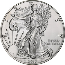 Coin, United States, Silver Eagle, 1 Dollar, 2017, 1 Oz, MS(65-70), Silver