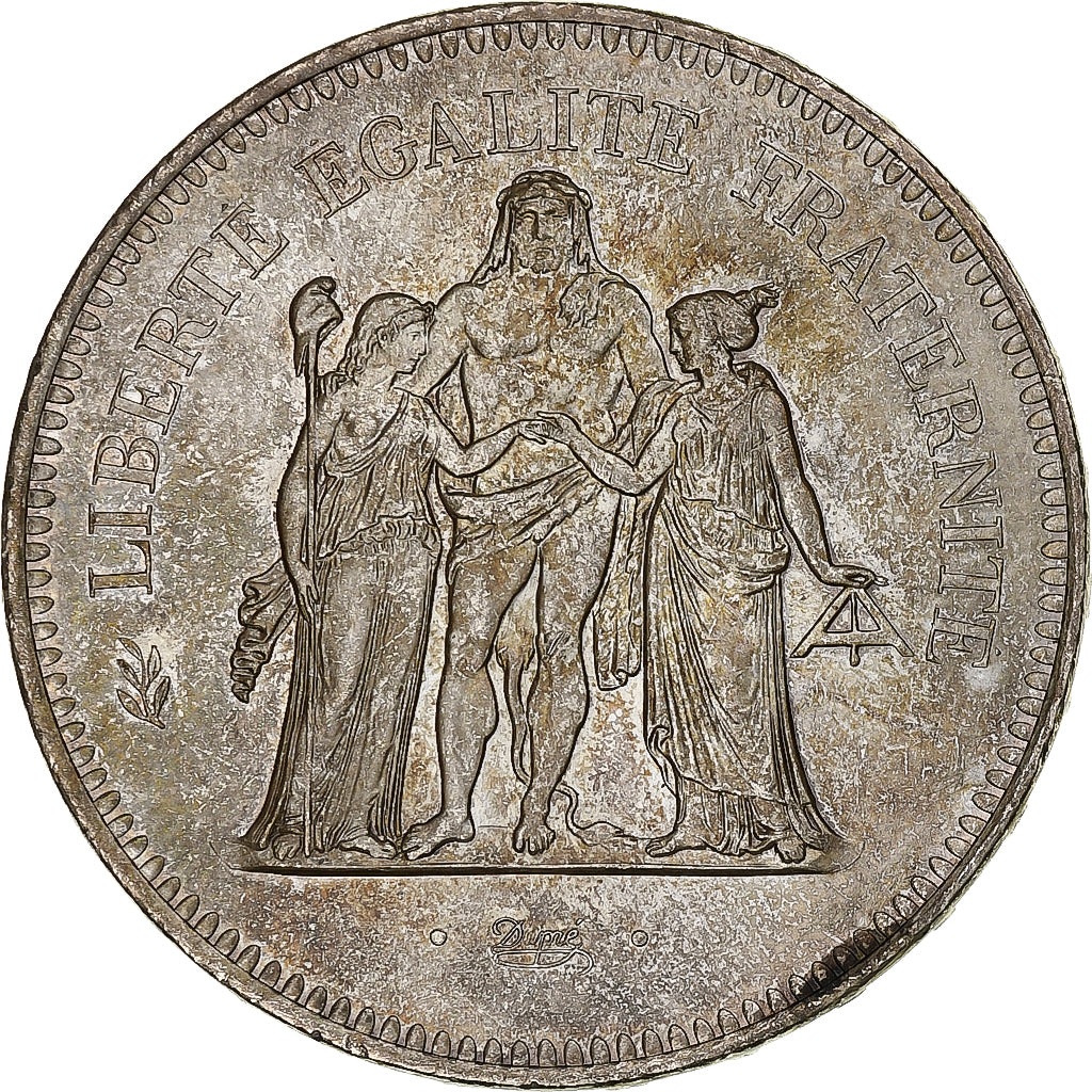 Coin, France, Hercule, 50 Francs, 1976, Paris, MS(60-62), Silver, KM:941.1