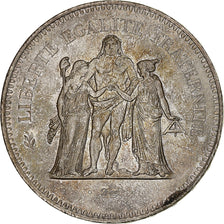 Coin, France, Hercule, 50 Francs, 1976, Paris, MS(60-62), Silver, KM:941.1