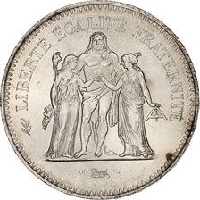 Coin, France, Hercule, 50 Francs, 1976, Paris, MS(60-62), Silver, KM:941.1
