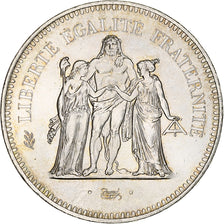 Coin, France, Hercule, 50 Francs, 1977, Paris, MS(60-62), Silver, KM:941.1