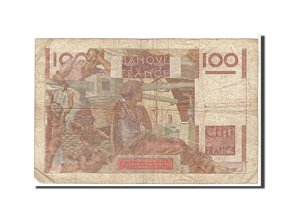 Francia, 100 Francs, 100 F 1942-1944 ''Descartes'', 1949, KM:128b, MB