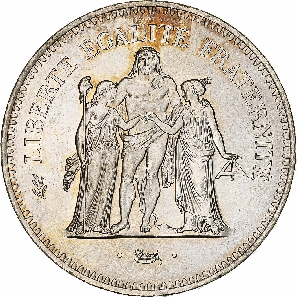 Moneda, Francia, Hercule, 50 Francs, 1977, Paris, EBC+, Plata, KM:941.1