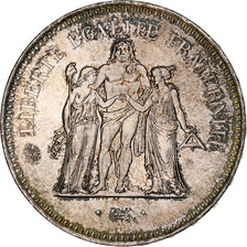 Coin, France, Hercule, 50 Francs, 1977, Paris, MS(60-62), Silver, KM:941.1