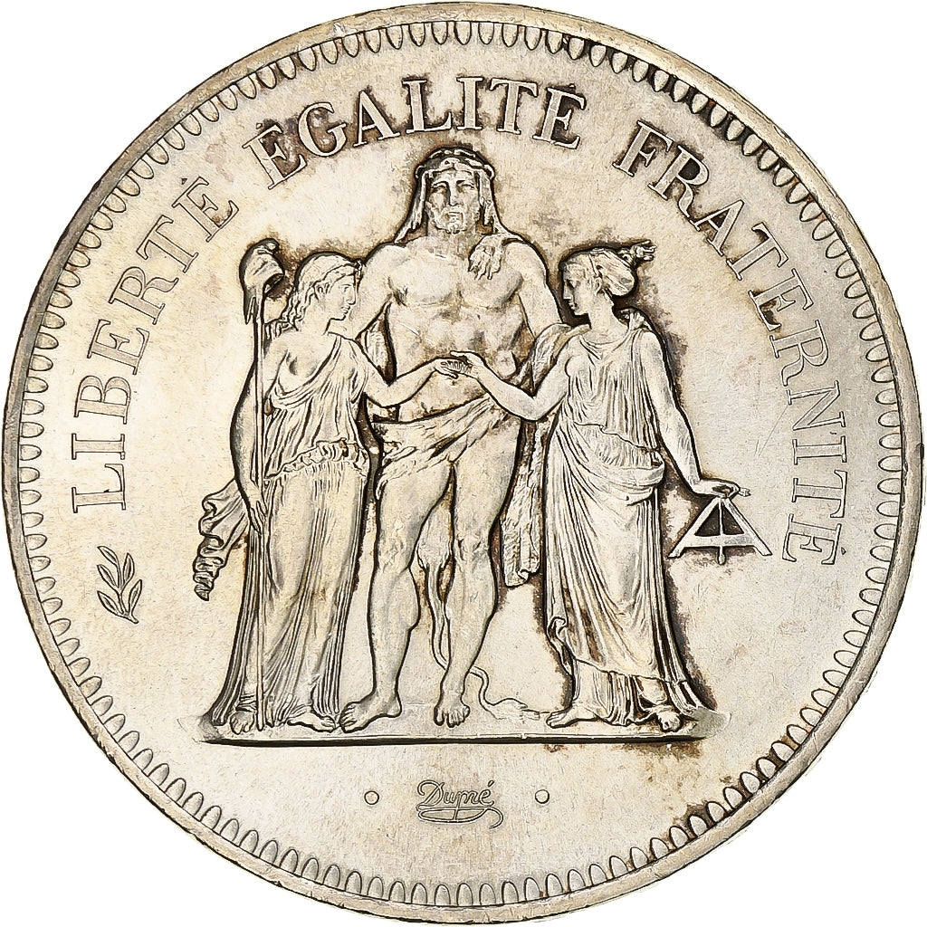 Coin, France, Hercule, 50 Francs, 1977, Paris, MS(60-62), Silver, KM:941.1