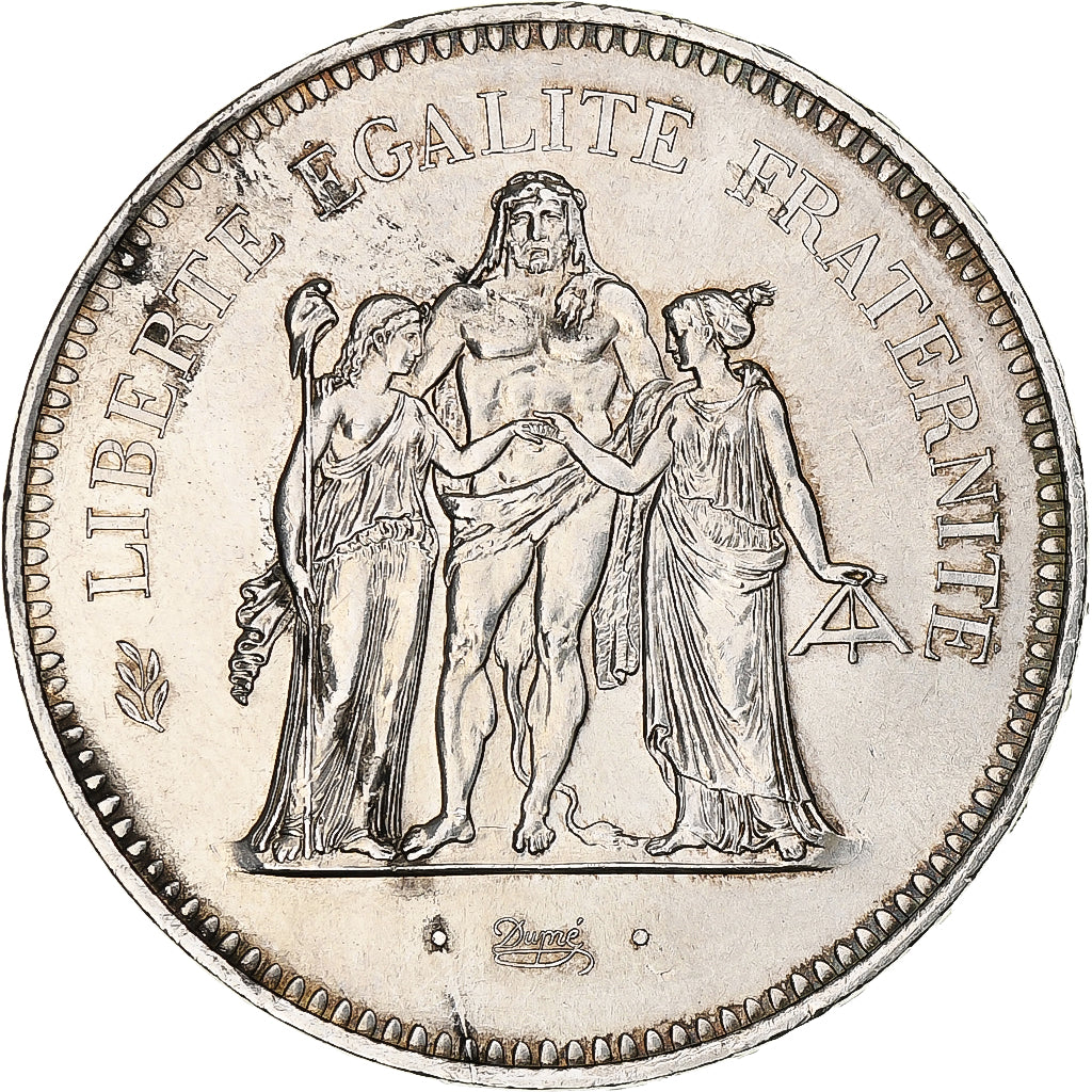 Coin, France, Hercule, 50 Francs, 1979, Paris, MS(60-62), Silver, KM:941.1