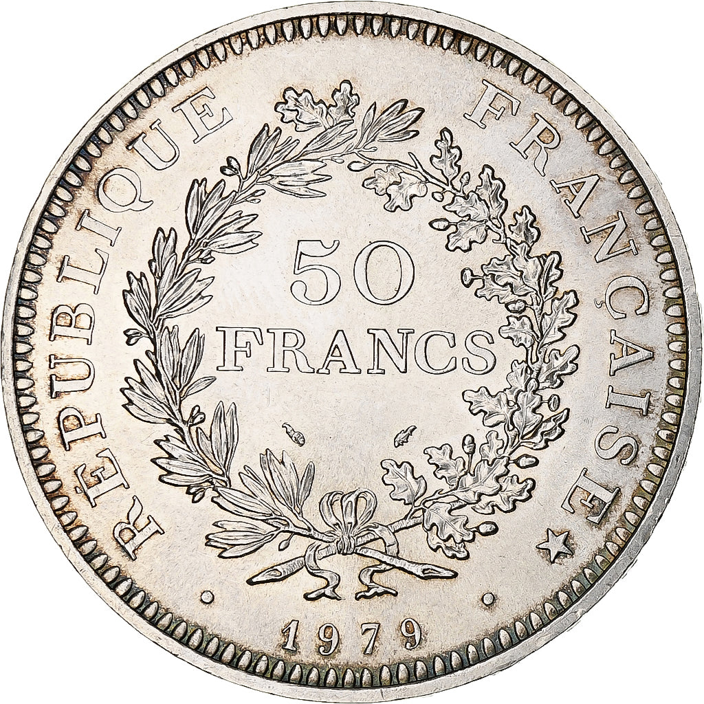 Coin, France, Hercule, 50 Francs, 1979, Paris, MS(60-62), Silver, KM:941.1