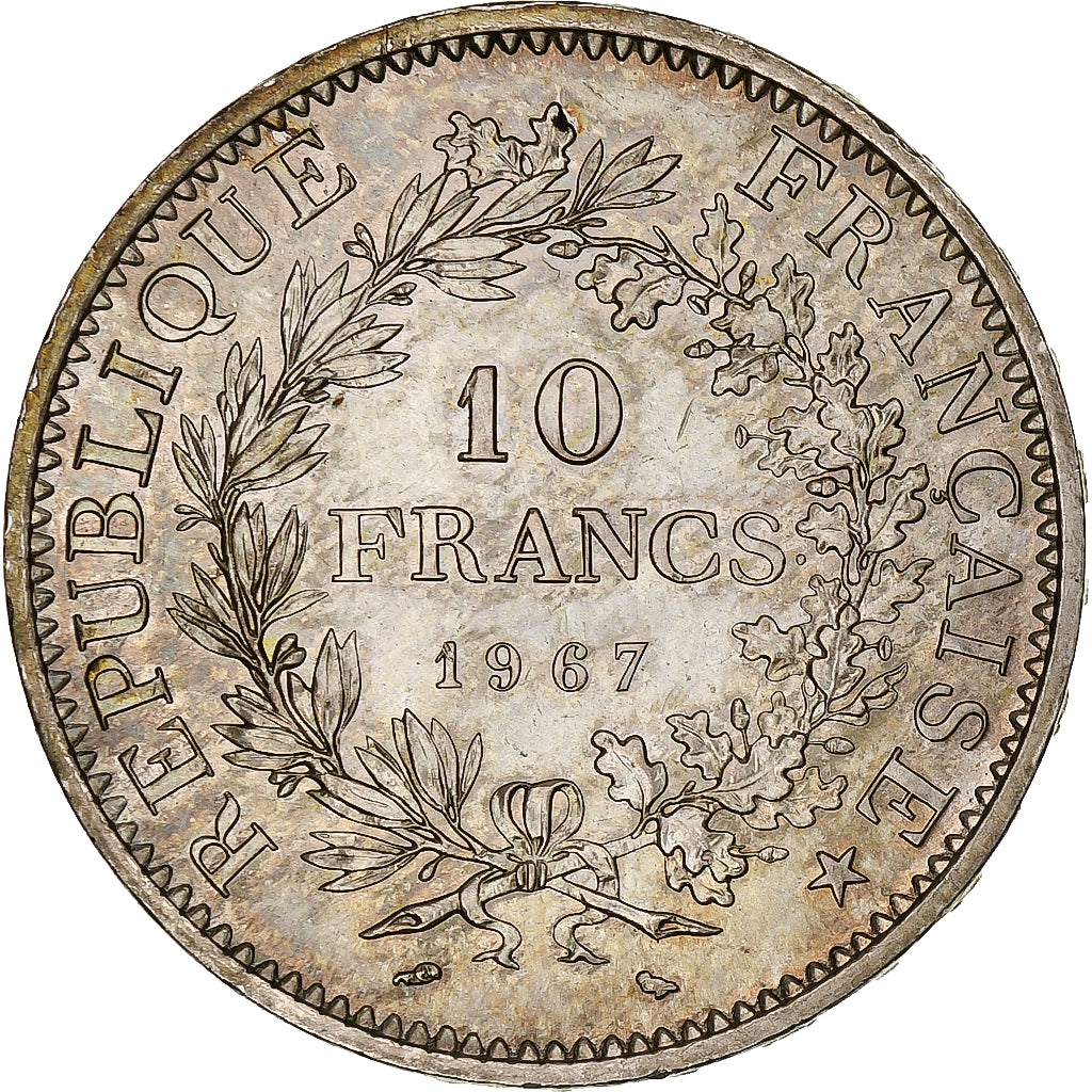 Coin, France, Hercule, 10 Francs, 1967, Paris, MS(60-62), Silver, KM:932