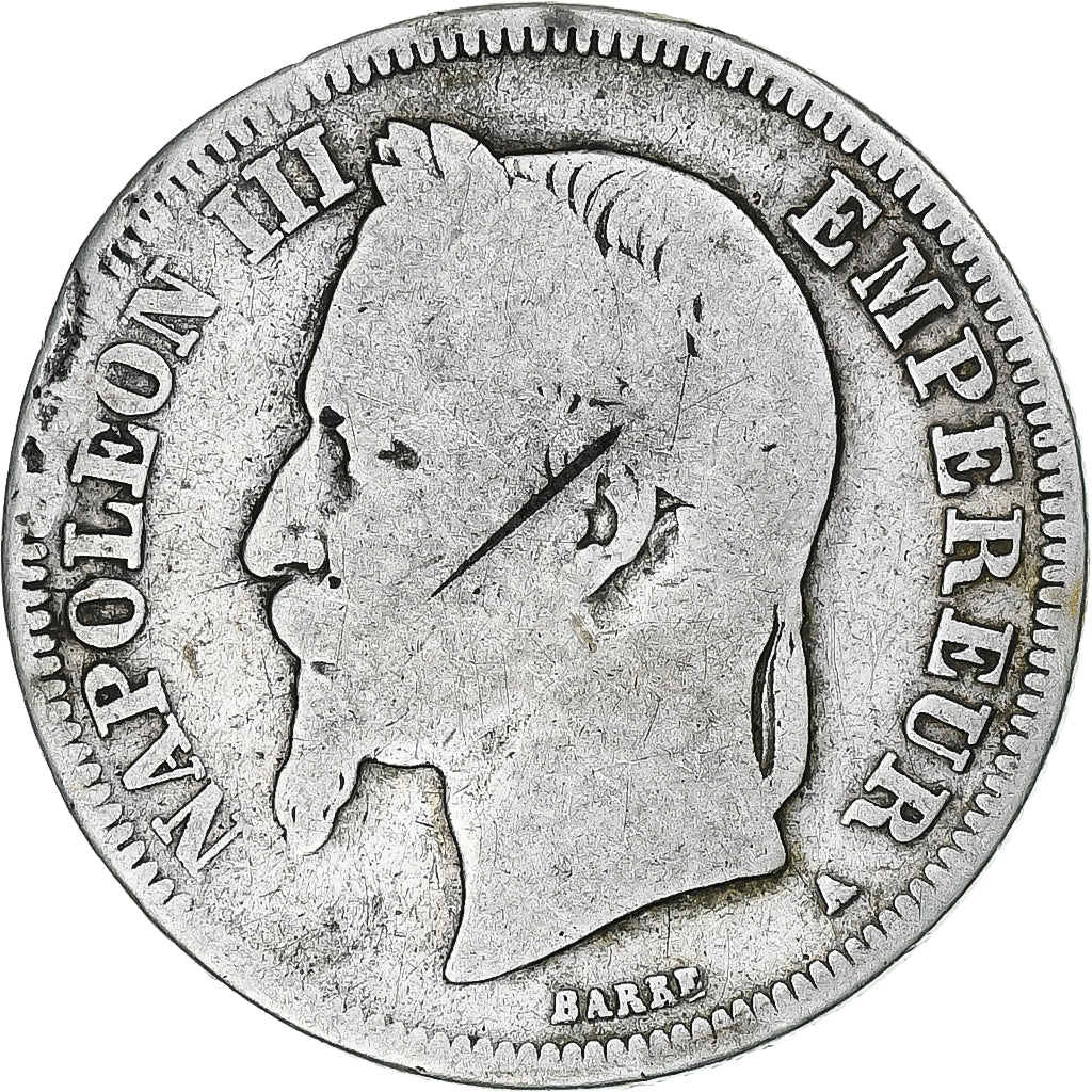 Monnaie, France, Napoleon III, Napoléon III, 2 Francs, 1867, Paris, B, Argent