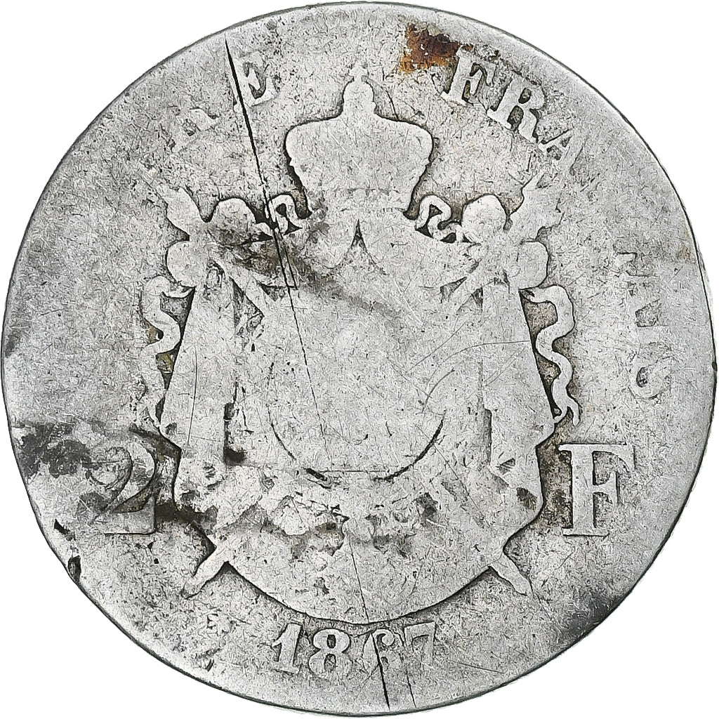 Monnaie, France, Napoleon III, Napoléon III, 2 Francs, 1867, Paris, B, Argent