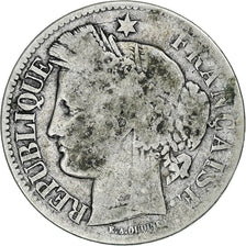 Münze, Frankreich, Cérès, 2 Francs, 1870, Bordeaux, SGE+, Silber, KM:816.2
