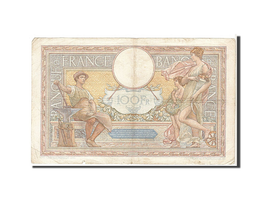 France, 100 Francs, 100 F 1908-1939 ''Luc Olivier Merson'', 1938, KM #86a,...