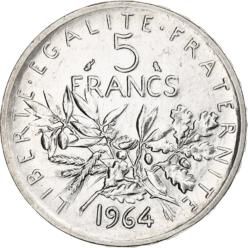 France, Semeuse, 5 Francs, 1964, SPL+, Argent, Gadoury:770, KM:926