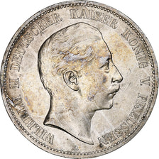 German States, PRUSSIA, Wilhelm II, 5 Mark, 1907, Berlin, AU(50-53), Silver