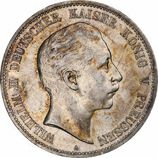 German States, PRUSSIA, Wilhelm II, 5 Mark, 1907, Berlin, AU(50-53), Silver
