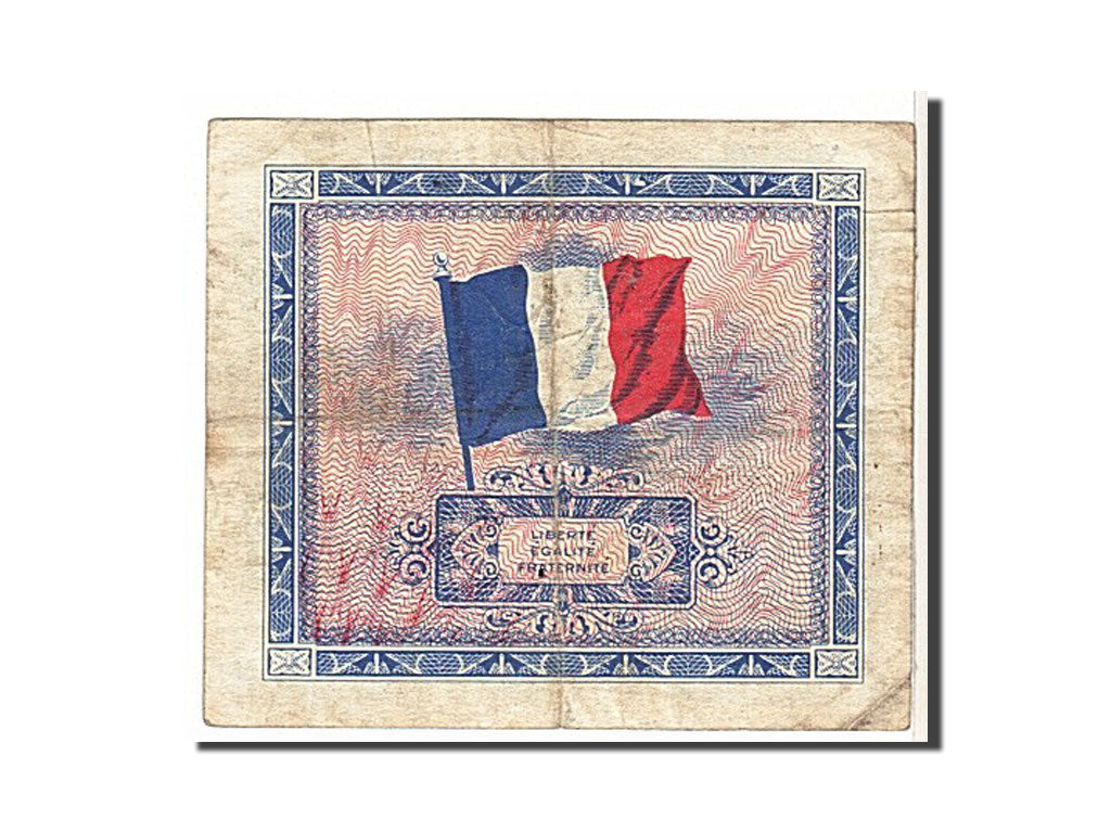 Billete, Francia, 5 Francs, 1944 Flag/France, 1944, RC+, Fayette:17.1, KM:115a