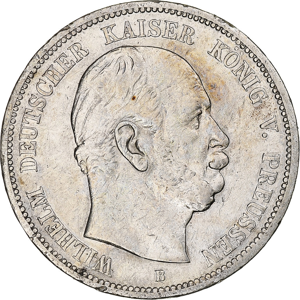 Etats allemands, PRUSSIA, Wilhelm I, 5 Mark, 1875, Breslau, TTB, Argent, KM:503