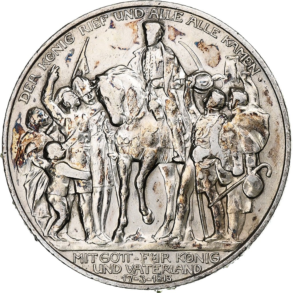 German States, PRUSSIA, Wilhelm II, 2 Mark, 1913, Berlin, Silver, EF(40-45)