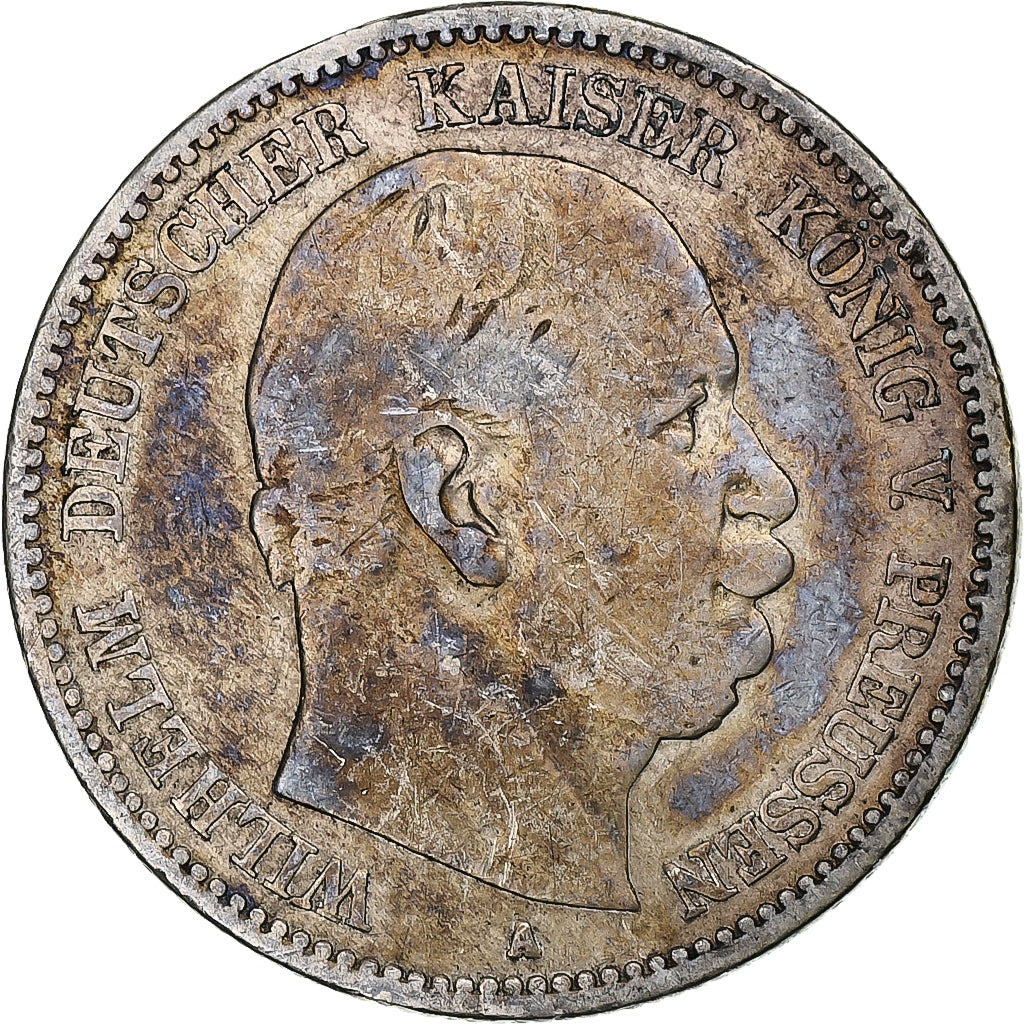Landy niemieckie, PRUSSIA, Wilhelm I, 2 Mark, 1877, Berlin, VF(30-35), Srebro