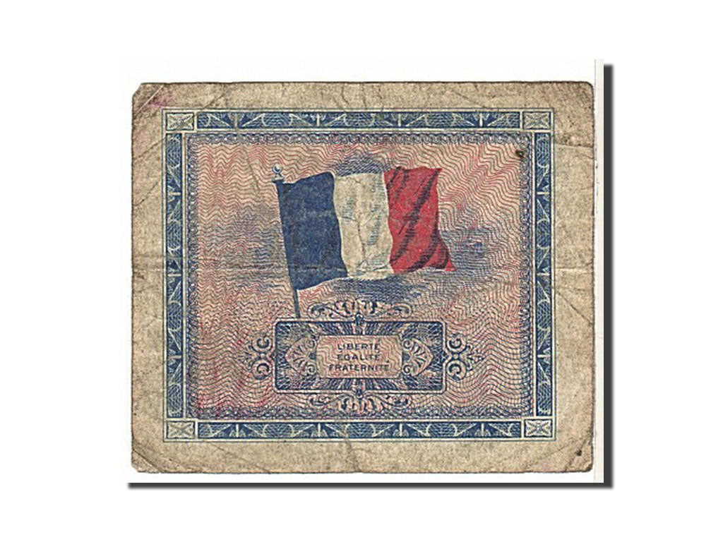 France, 5 Francs, 1944 Flag/France, 1944, KM #115a, VG(8-10), 00279550, Fayette.