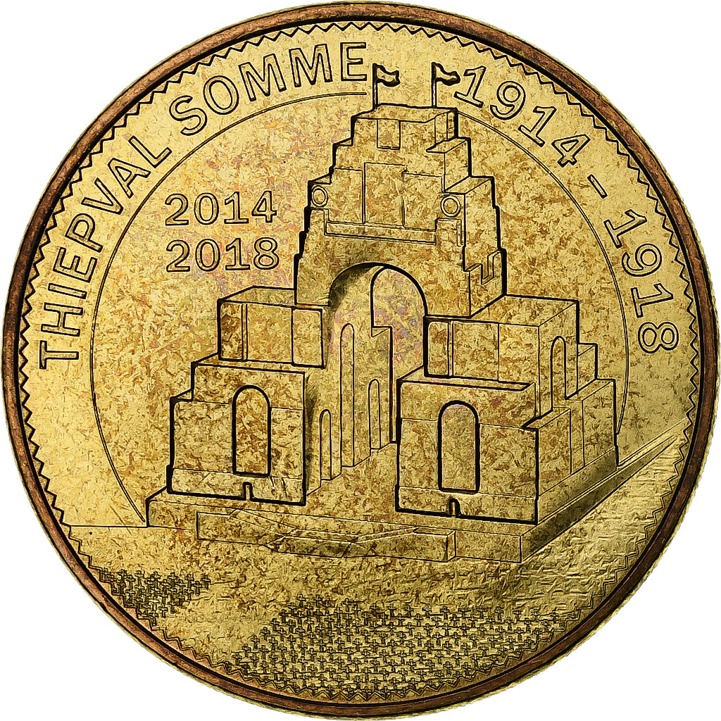 Francia, ficha, Tourist Token, 80/ Thiepval Somme - 1914-1918, 2015, Monnaie de